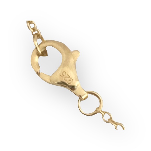 new Lassaire ☺︎︎ Bezel Set Simulated Diamond Necklace ☺︎︎ 18K Gold Plated 925 SS - Picture 5 of 16